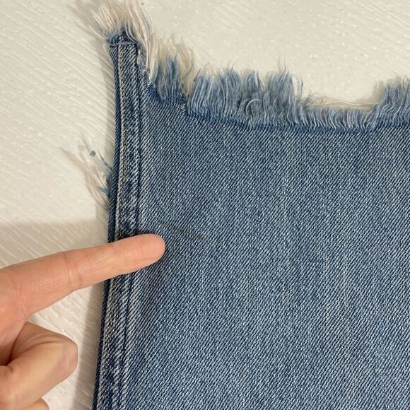 We the Free People Maggie Straight Leg Distressed Denim Women’s Sz 27 Blue Jeans - Picture 11 of 11